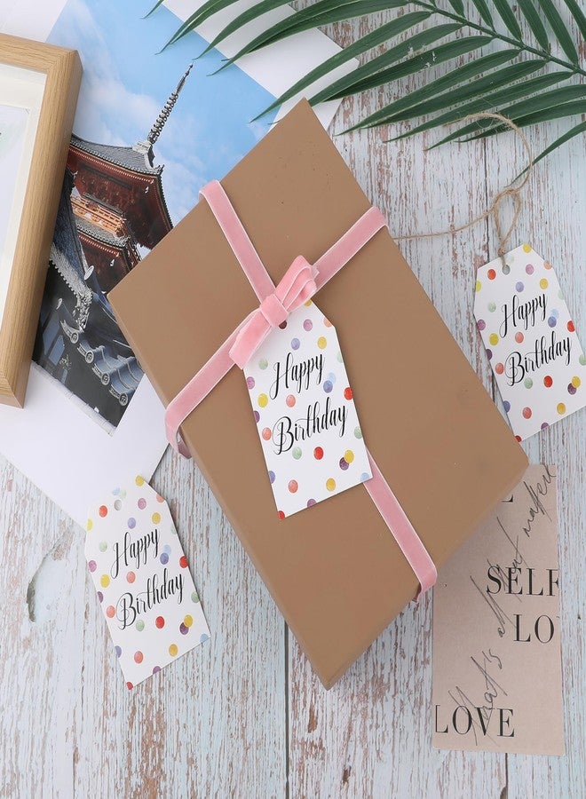 Hariendny Happy Birthday Gift Tags - 100 Pcs Colorful Dots Paper Gift Tags for Boys or Girls - Image 5